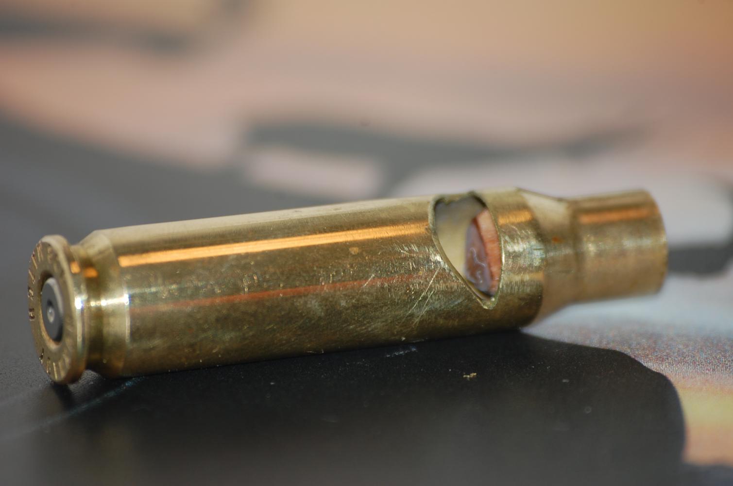 Bullet shell clearance whistle